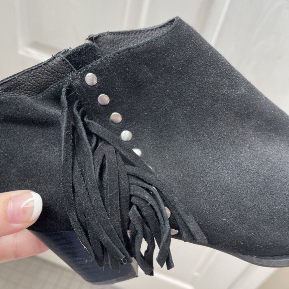 Vionic Womens Upright‎ Faros Fringe Studded Leather Boots BLACK Size 9 - Picture 5 of 5